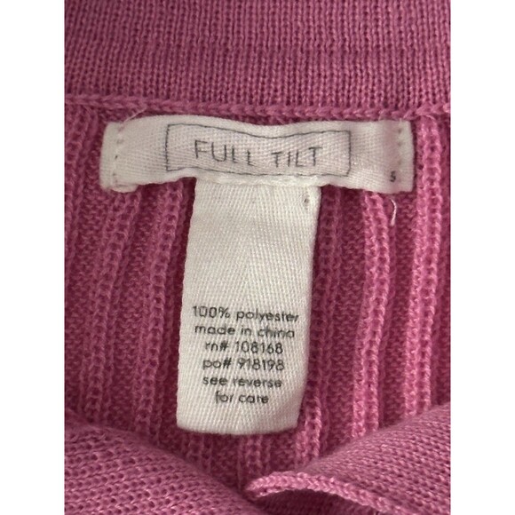 Brandy Melville John Galt Brown Full Tilt Pink Crewneck Sweater Crop Small OS - Picture 5 of 8